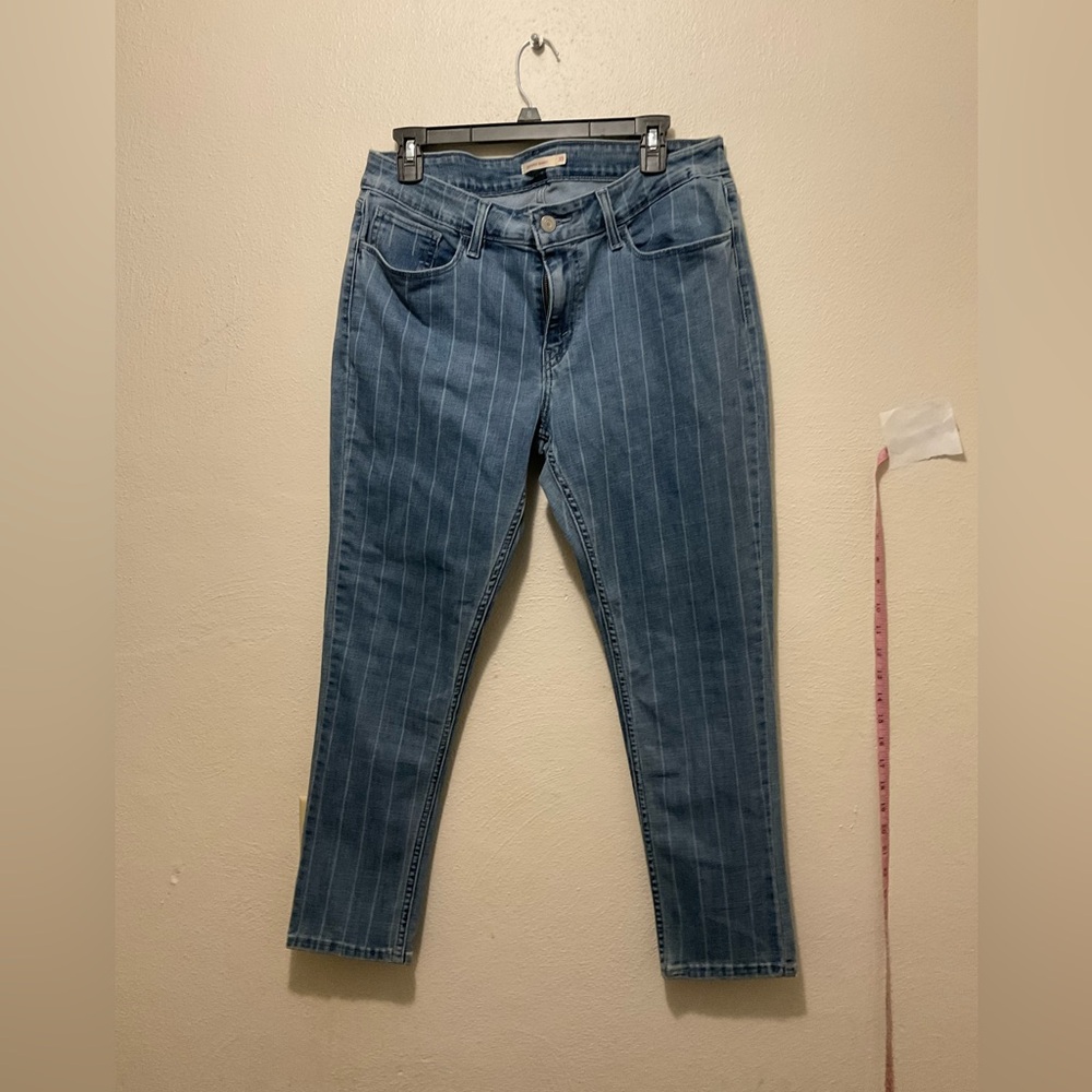 Women’s Levi’s pinstriped jeans, super skinny Levi’s 535 jeans